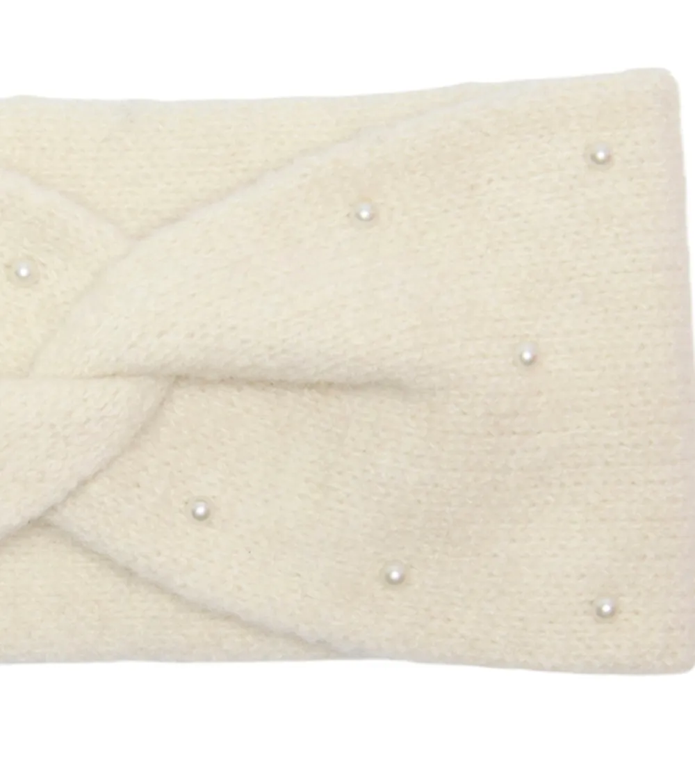 Pandebånd-Kids Only Hårbånd - Strik - KogChyna - Whitecap Gray/Pearls
