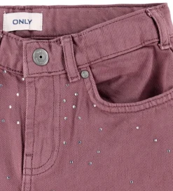 Bukser Og Jeans|Pigetøj-Kids Only Jeans - KogCobain - Rose Brown/Rhinestones