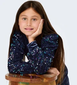 Kjoler|Juletøj-Kids Only Kjole - KogConfidence - Velour/Palietter - Naval Acade