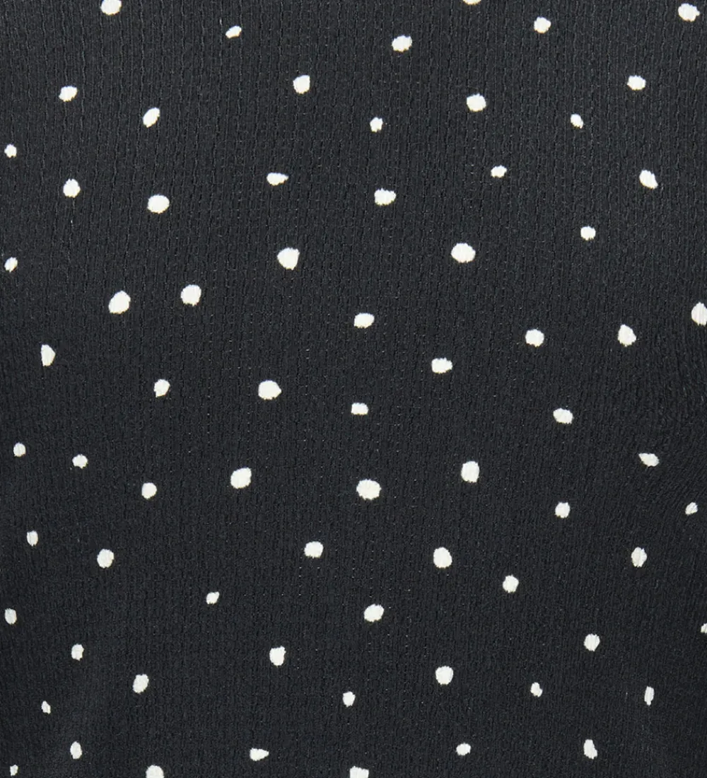 Kids Only Kjoler*Kjole - KogMelia - Black/Dots Cloud Dancer