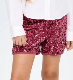 Shorts Og Knickers-Kids Only Shorts - KogConfidence - Rose Wine m. Palietter