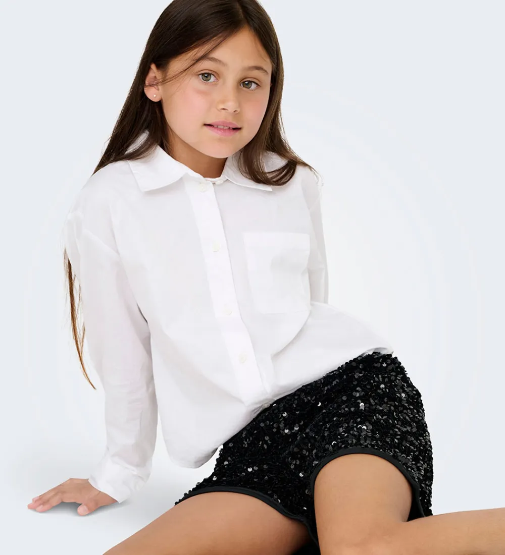 Kids Only Shorts Og Knickers*Shorts - KogConfidence - Sort m. Palietter