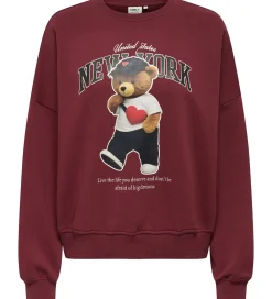 Kids Only Sweatshirts*Sweatshirt - KogLinda - Cabernet/New York Teddy