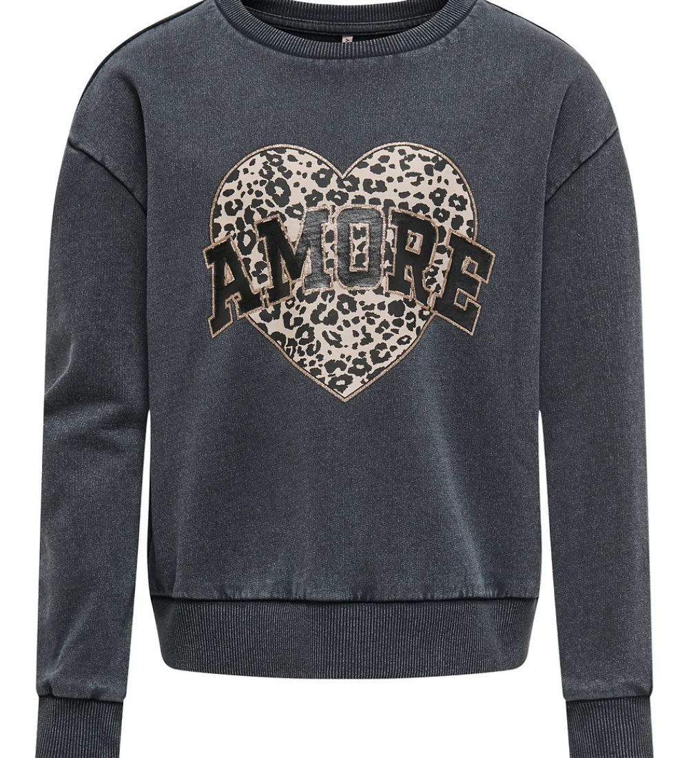 Sweatshirts-Kids Only Sweatshirt - Noos - KogRuna - Phantom/Amore/Leo
