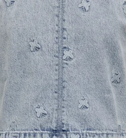 Kids Only Toppe*Top - KogFreja - Lyseblå Denim/Sommerfugl