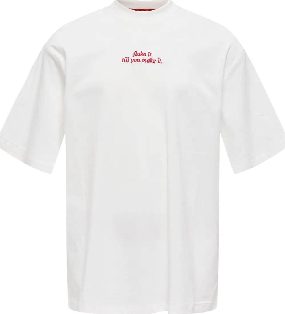 T-Shirts-Kids Only T-shirt - KogBabette - Cloud Dancer/Croissant