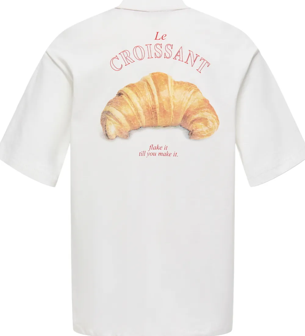 T-Shirts-Kids Only T-shirt - KogBabette - Cloud Dancer/Croissant