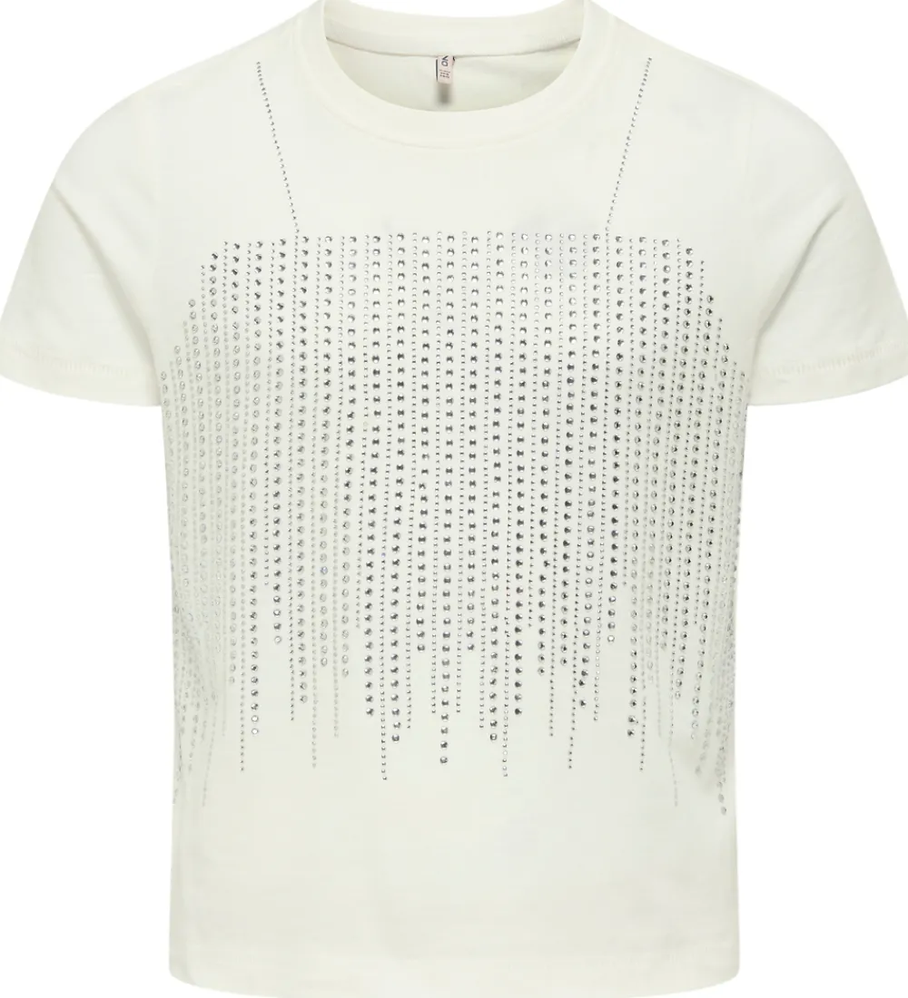T-Shirts-Kids Only T-shirt - KogBillie - Stone Top - Cloud Dancer/ Rhines