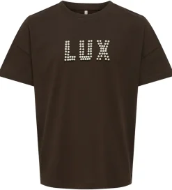 T-Shirts-Kids Only T-shirt - KogKate - O-Neck Pearl Top - Black Coffee/Lu