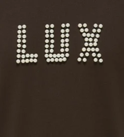 T-Shirts-Kids Only T-shirt - KogKate - O-Neck Pearl Top - Black Coffee/Lu
