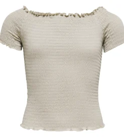 T-Shirts-Kids Only T-shirt - Smock - KogBoa - Pumice Stone