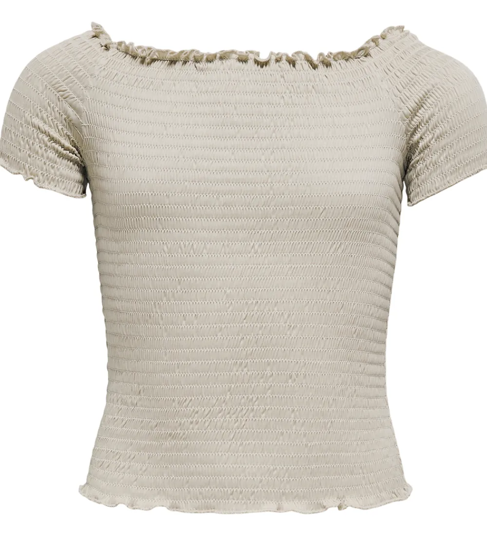 T-Shirts-Kids Only T-shirt - Smock - KogBoa - Pumice Stone