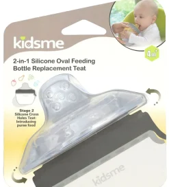 Spisetid-KidsMe Silikonesut - 4 mdr. - 2-i-1 Fodringssystem