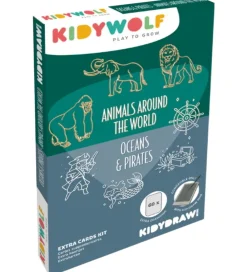 Kidywolf Kreasæt*Refill Tegnemotiver - 60 motiver - Animals of The World
