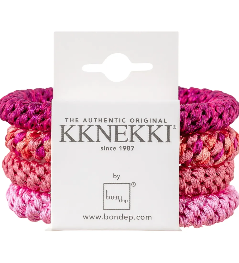 Kknekki Hårelastikker*Hårelastikker - 4-pak - Pink