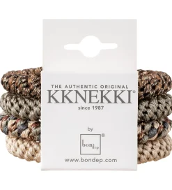 Kknekki Hårelastikker*Hårelastikker - 4-pak - Brun/Beige