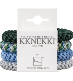 Hårpynt|Hårelastikker-Kknekki Hårelastikker - 4-pak - Grey/Blue/Green
