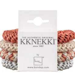 Kknekki Hårpynt|Hårelastikker*Hårelastikker - 4-pak - Grey/Red/Beige