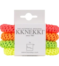 Kknekki Hårelastikker*Hårelastikker - 4-pak - Pink/Orange/Grøn/Gul