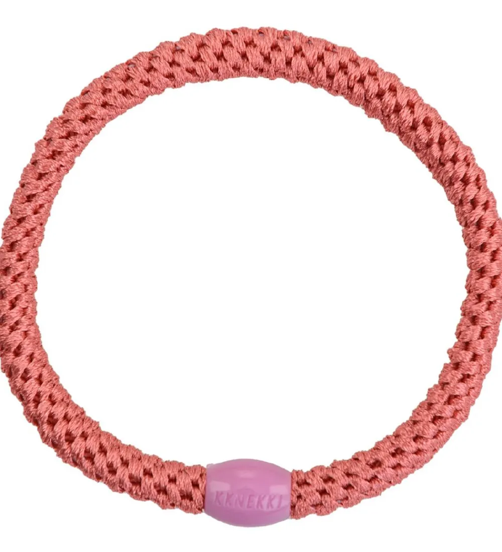 Kknekki Hårelastikker*Hårelastikker - 6-Pak - Slim - Pastel Glimmer/Lys Rosa G