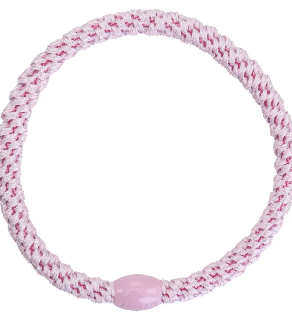 Kknekki Hårelastikker*Hårelastikker - 6-Pak - Slim - Pastel Glimmer/Lys Rosa G