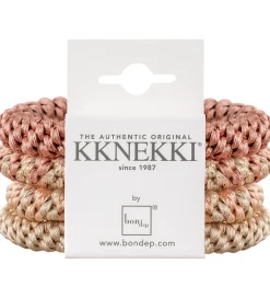 Hårelastikker-Kknekki Hårelastikker - 4-pak - Pink/Beige