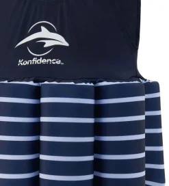 Svømmeveste-Konfidence Svømmedragt - UV40+ - Navy Blue/Breton