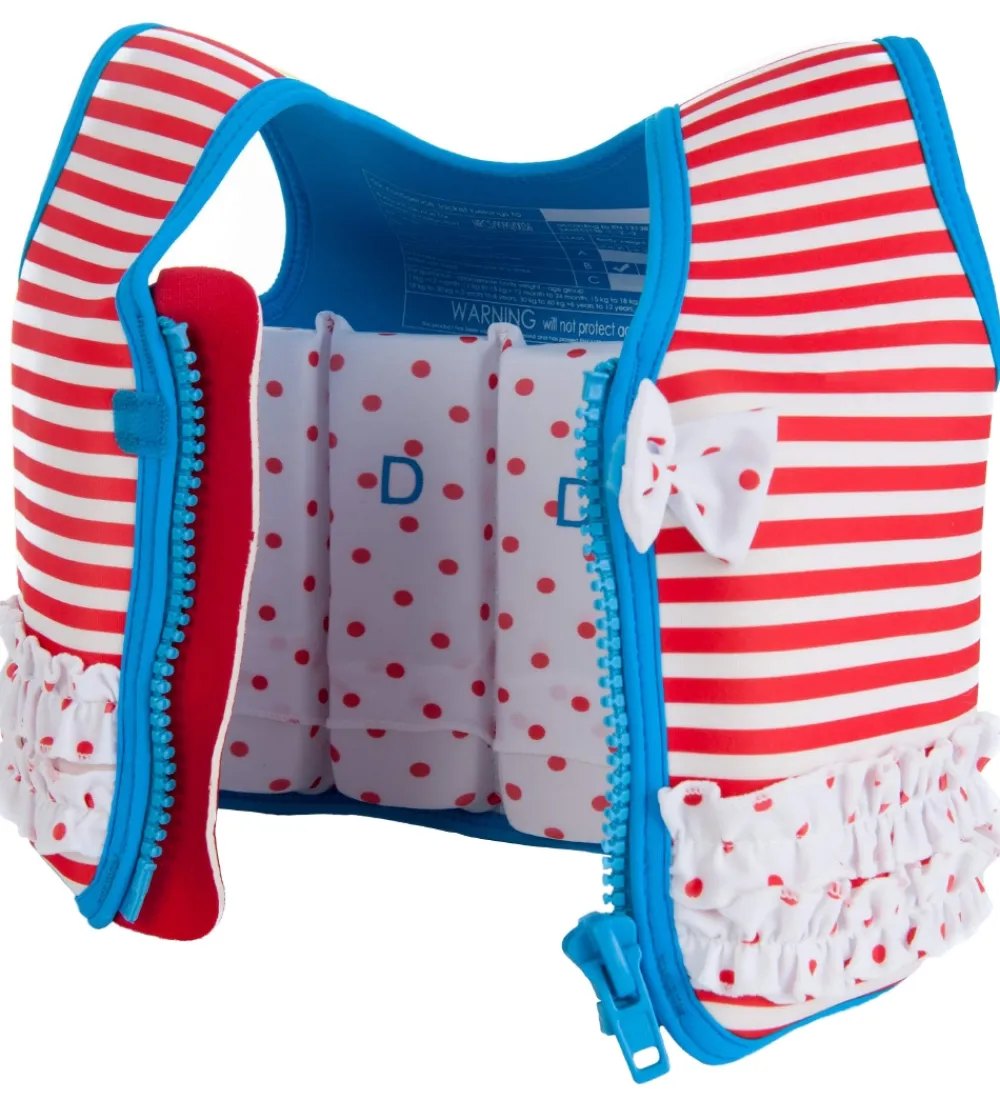 Konfidence Svømmeveste*Svømmevest - Original - Marthas Red Stripe Frills
