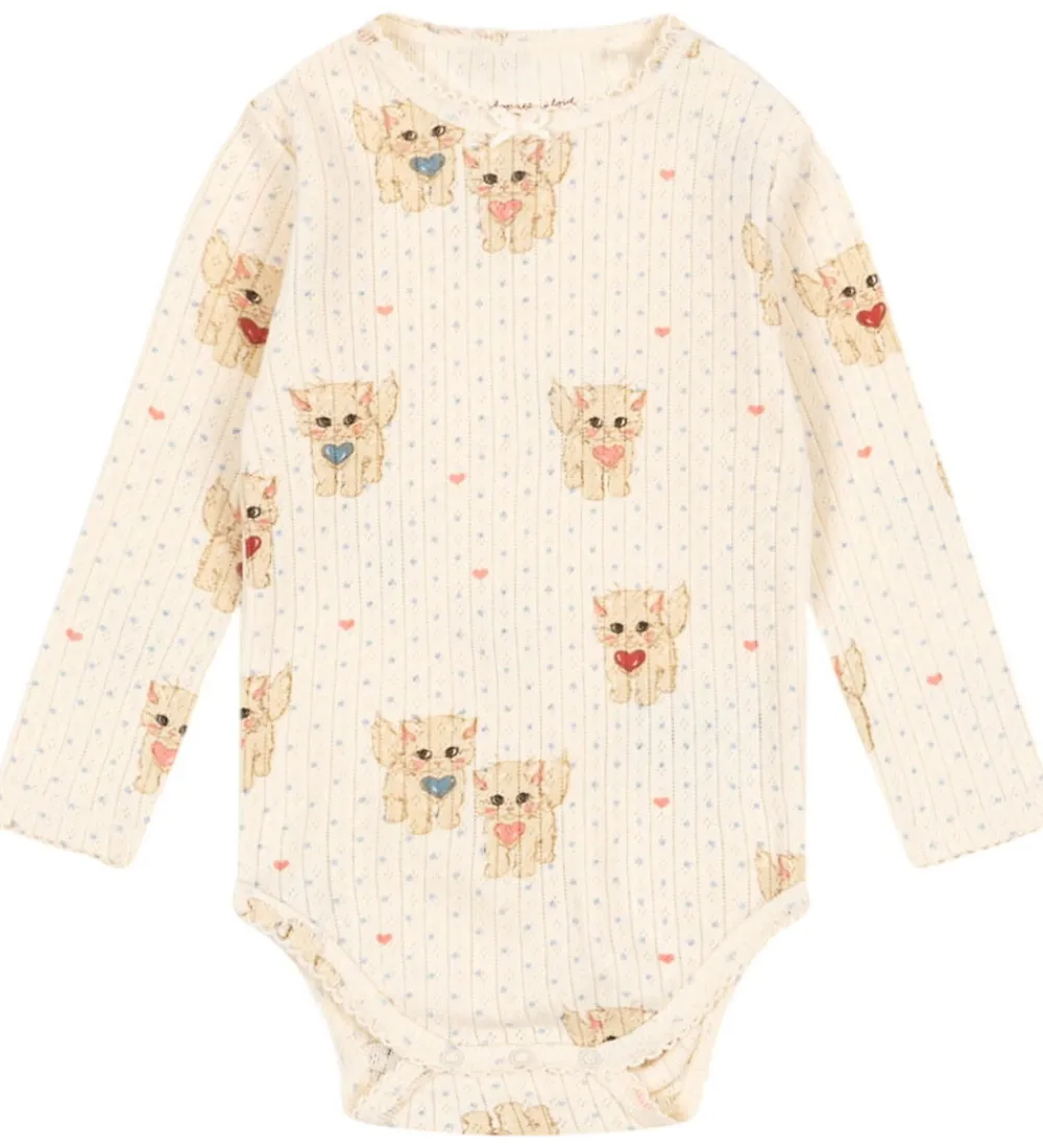 Konges Sløjd Bodyer*Body l/æ - Minnie - Miao Amore m. Hulmønster