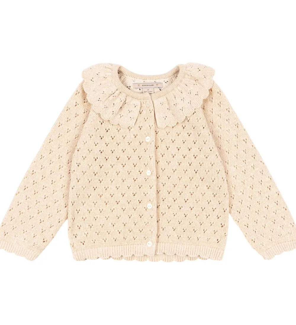 Konges Sløjd Cardigans*Cardigan - Strik - Buttercream m. Hulmønster