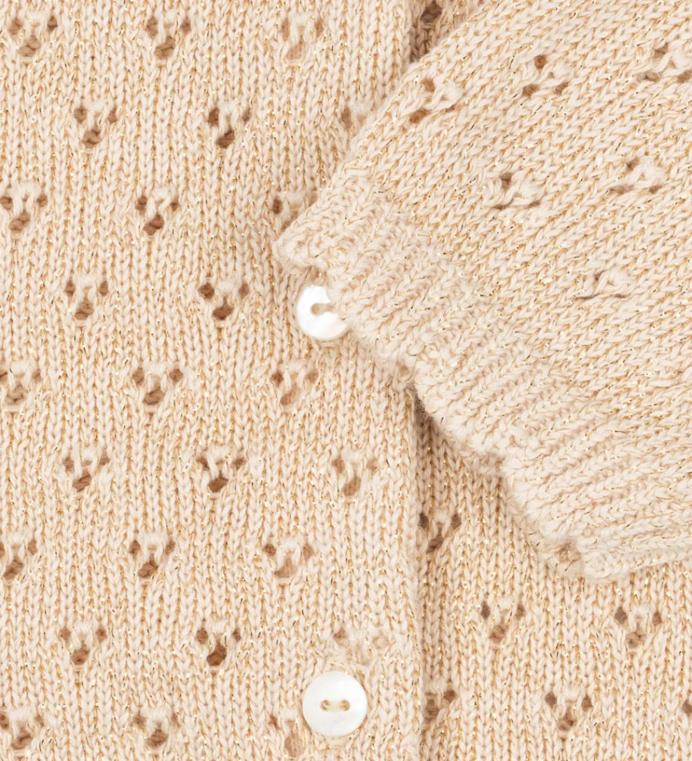 Konges Sløjd Cardigans*Cardigan - Strik - Buttercream m. Hulmønster