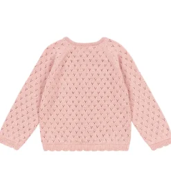 Cardigans-Konges Sløjd Cardigan - Strik - Mellow Rose m. Hulmønster
