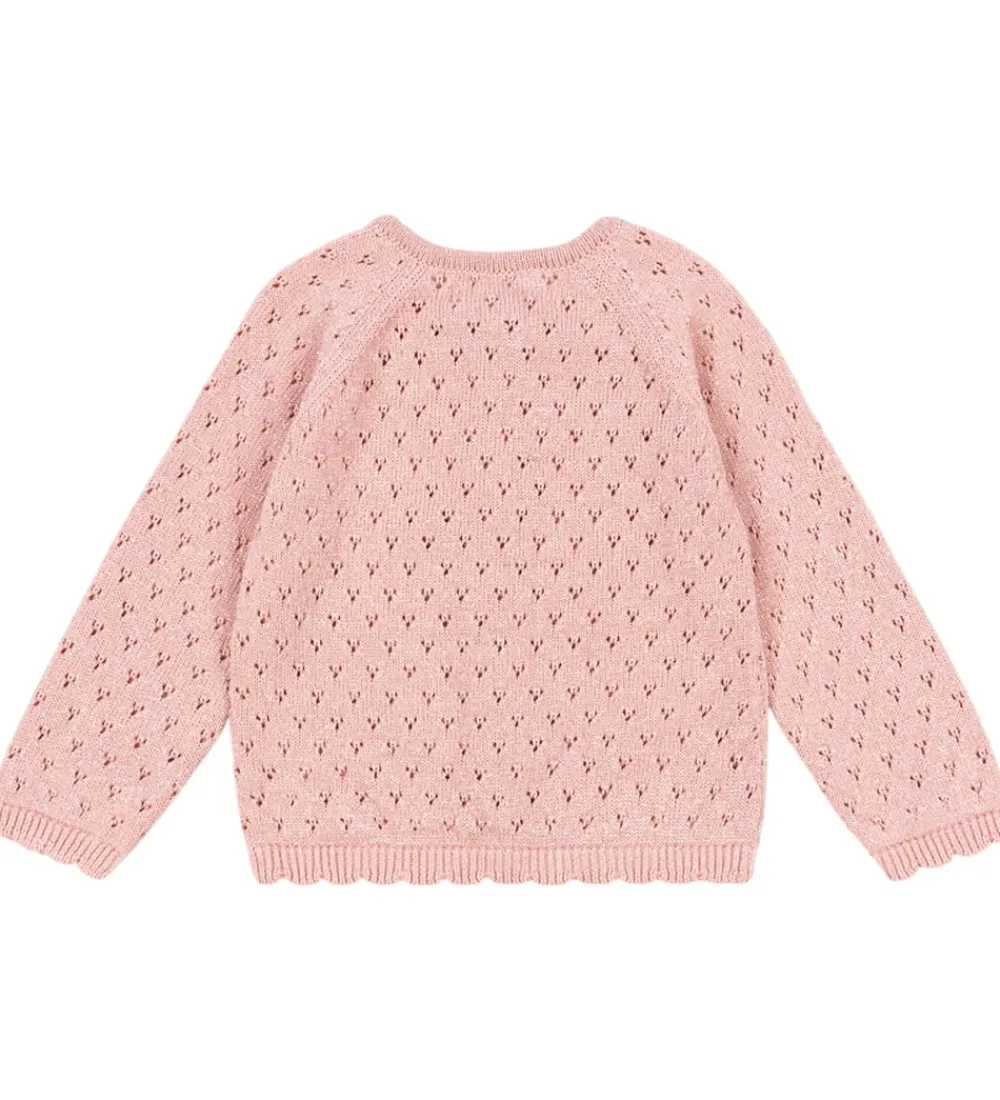 Cardigans-Konges Sløjd Cardigan - Strik - Mellow Rose m. Hulmønster
