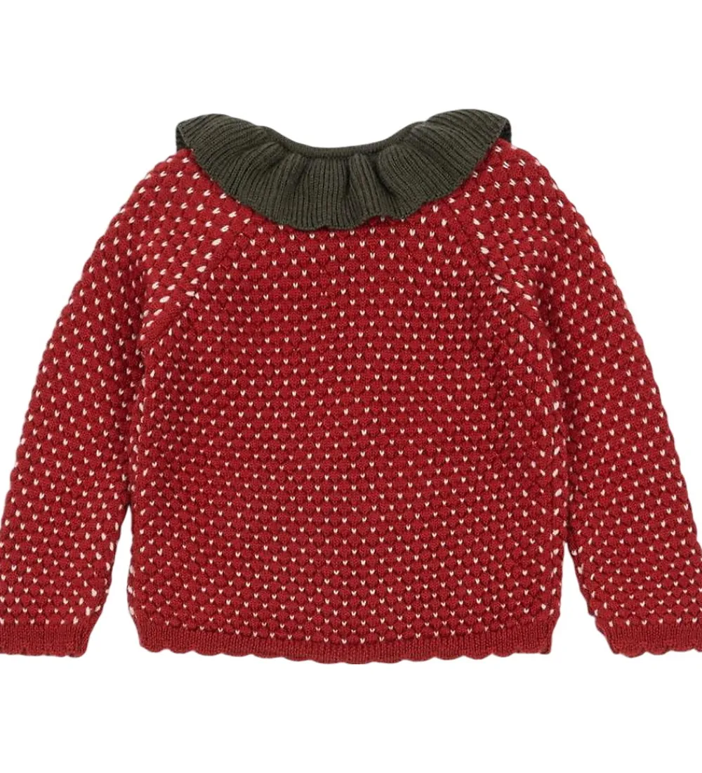 Cardigans-Konges Sløjd Cardigan - Uld - Strik - Strawberry - Barbados Cher