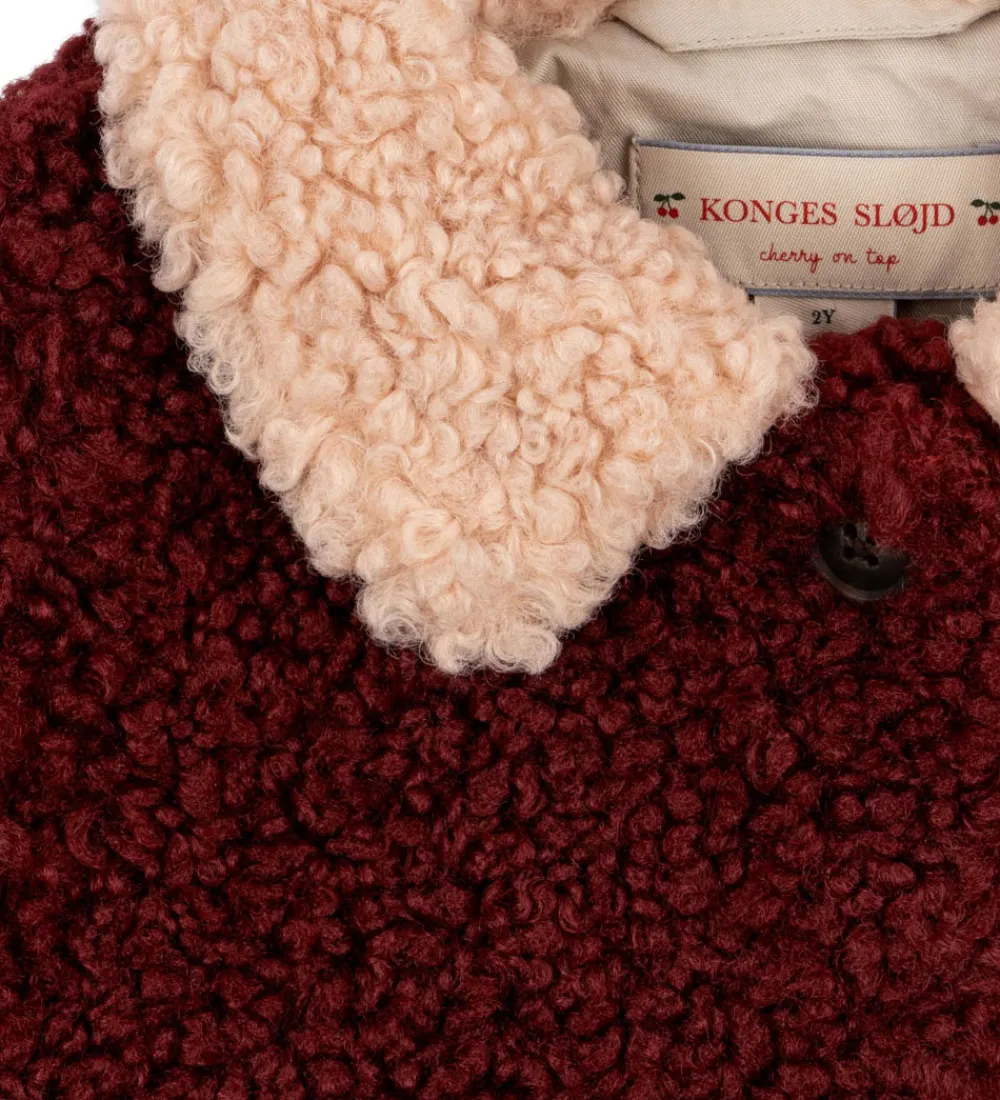 Konges Sløjd Fleece*Fleecefrakke - Teddy - Calin - Cabernet
