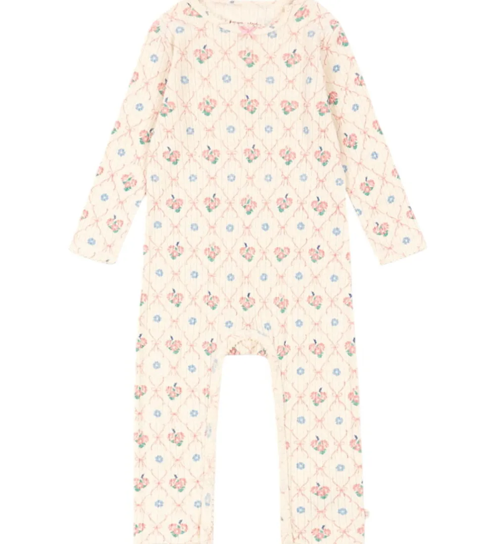 Konges Sløjd Heldragter*Heldragt - Rib - Minnie - Fleur Decor m. Hulmønster
