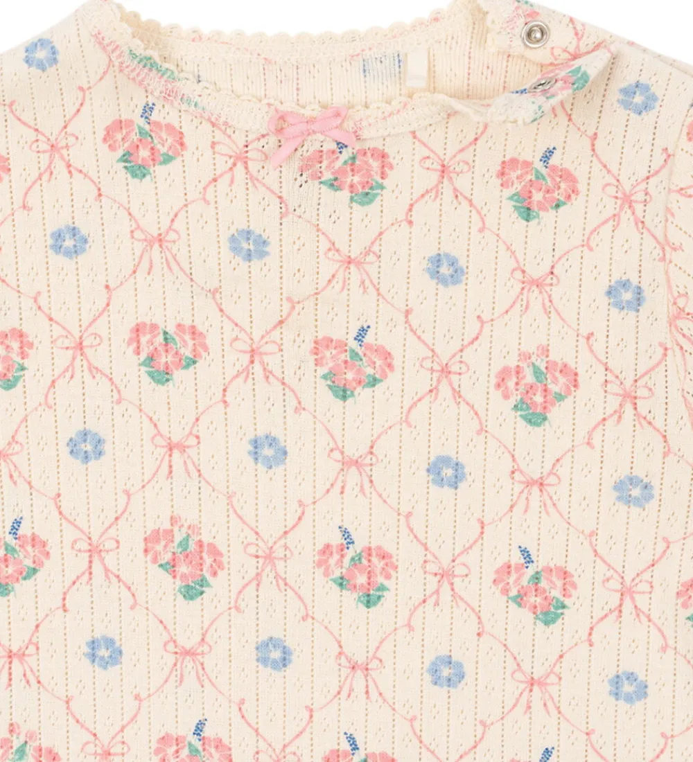 Konges Sløjd Heldragter*Heldragt - Rib - Minnie - Fleur Decor m. Hulmønster