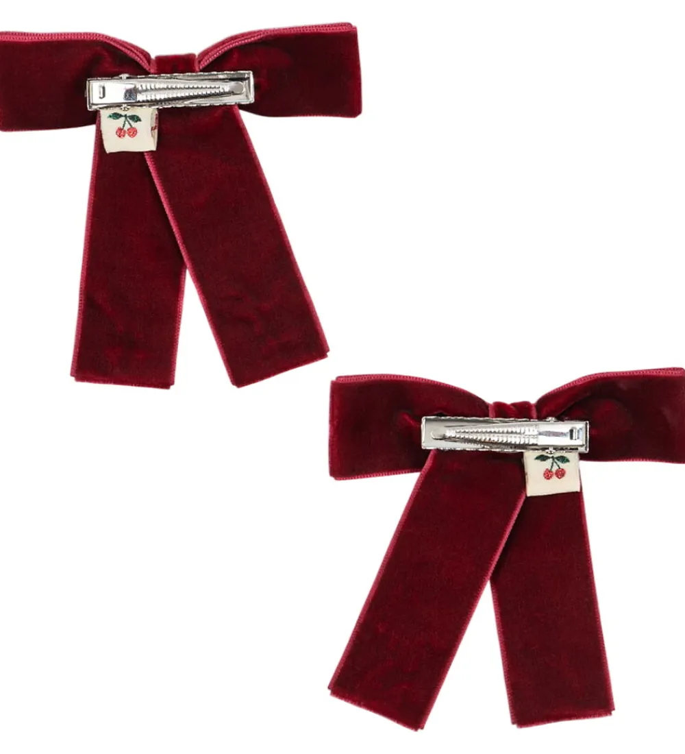 Konges Sløjd Hårpynt*Hårsløjfer - 8 cm - Juliette - 2-pak - Rio Red