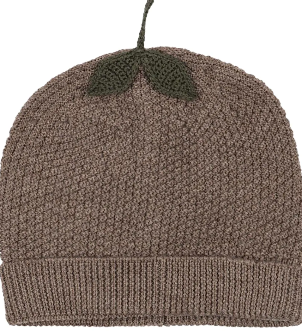 Huer Og Hatte-Konges Sløjd Hue - Uld - Strik - Fruity - Bunny Brown Melange