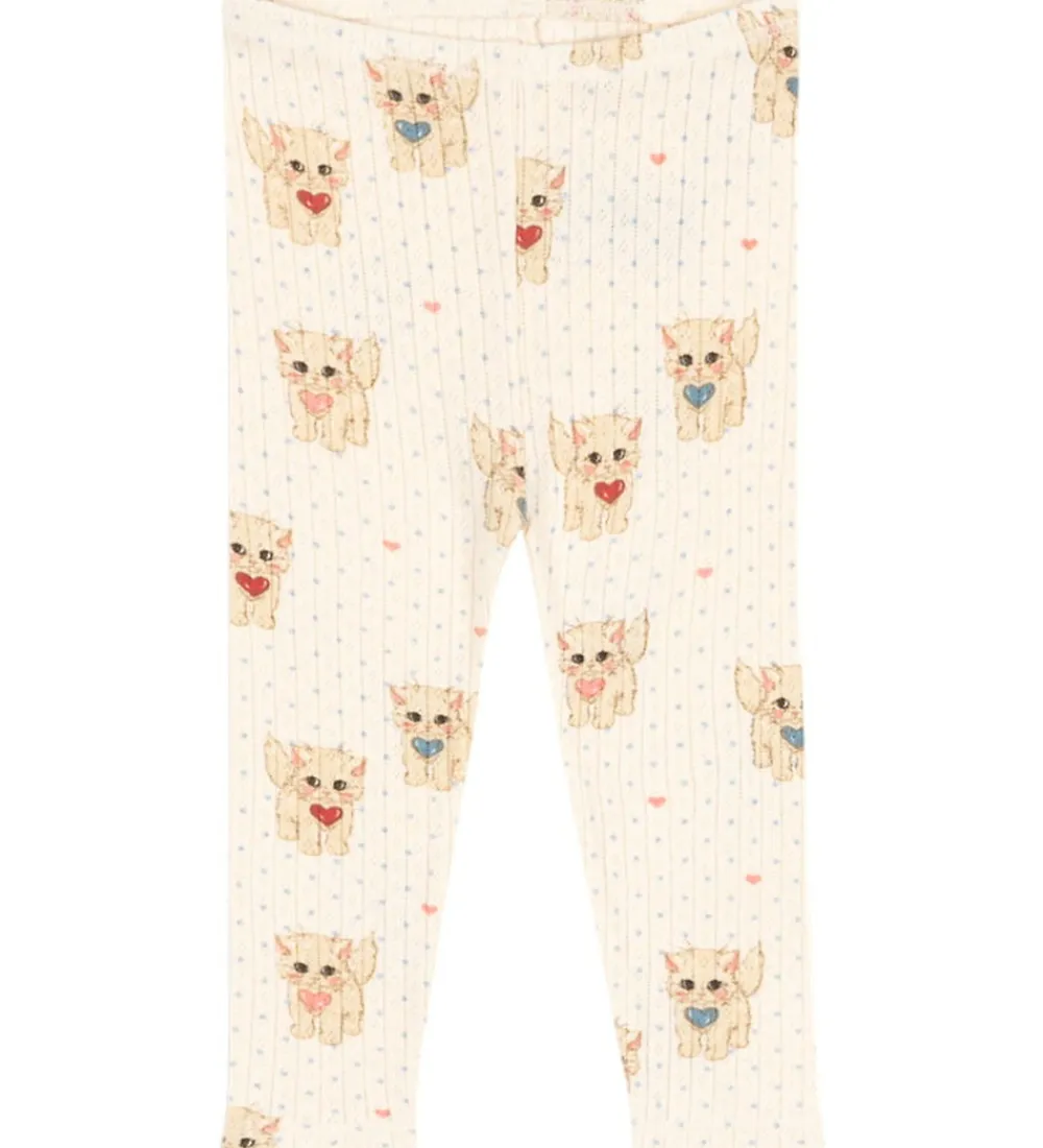 Konges Sløjd Leggings*Leggings - Minnie - Miao Amore m. Hulmønster
