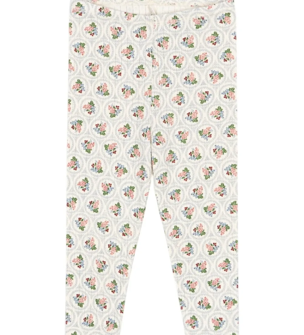 Leggings-Konges Sløjd Leggings - Minnie - Verona Blues m. Hulmønster