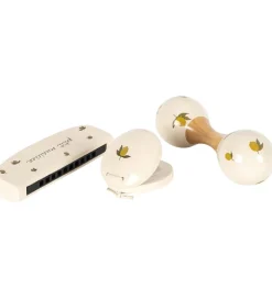 Konges Sløjd Musikinstrumenter*Musikinstrumenter - Træ - 3 Dele - Lemon