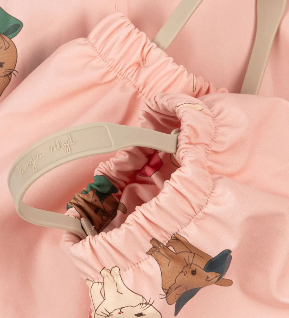 Konges Sløjd Regntøj*Regntøj m. Seler/Fleece - PU - Palme - Bow Kitty Pi