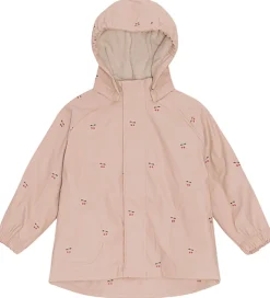 Konges Sløjd Regntøj*Regntøj m. Seler/Fleece - PU - Rainy Palme - Cherry