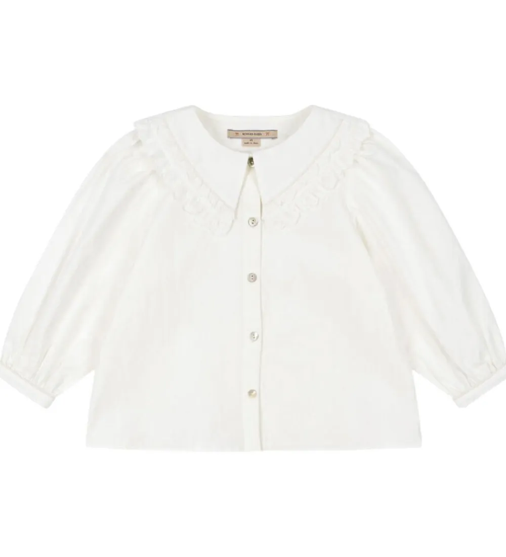 Skjorter-Konges Sløjd Skjorte - Coeur Collar - Optic White