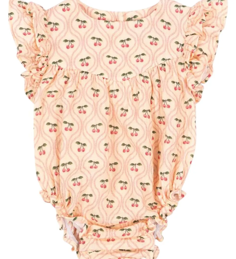 Konges Sløjd Sommerdragter*Sommerdragt - Musselin - Coco - Cherry Pink Motif