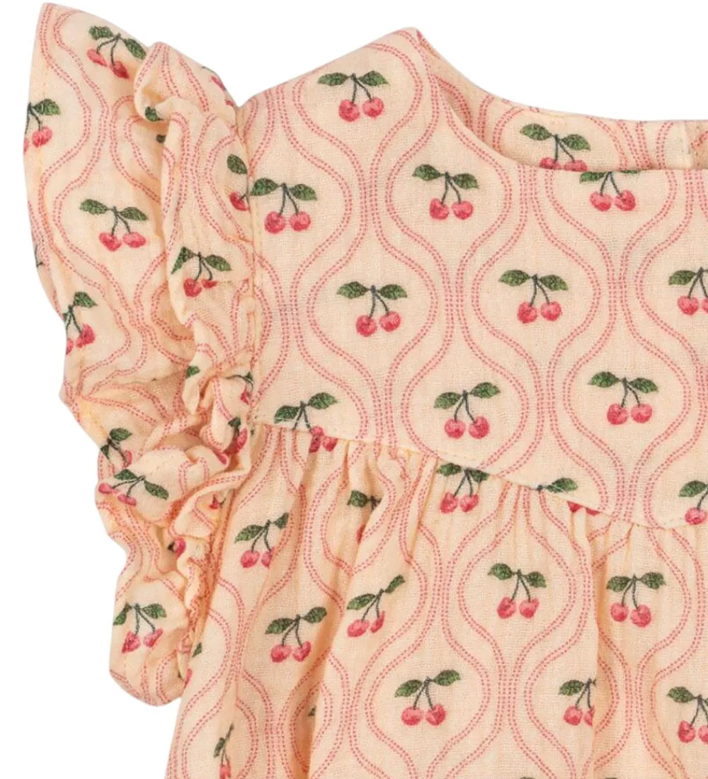 Konges Sløjd Sommerdragter*Sommerdragt - Musselin - Coco - Cherry Pink Motif