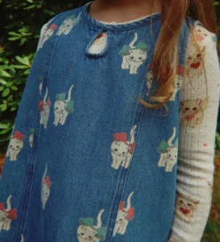 Konges Sløjd Kjoler*Spencer - Magot - Bow Kitty Denim