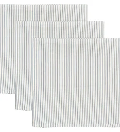 Konges Sløjd Stofbleer|Pusletid*Stofbleer - 65x65 cm - 3-pak - Stripe Bluie