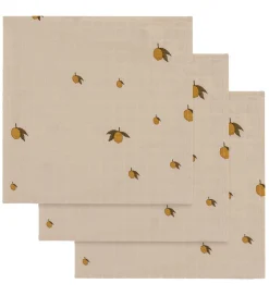 Konges Sløjd Stofbleer*Stofbleer - 65x65 cm - 3-pak - Lemon